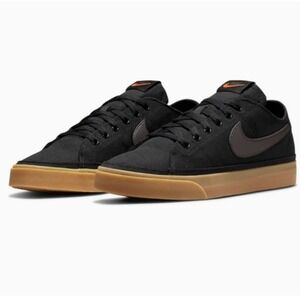 Nike Court Legacy Canvas Black Gum Mens 10.5 UK‎ 9.5 EU 44.5